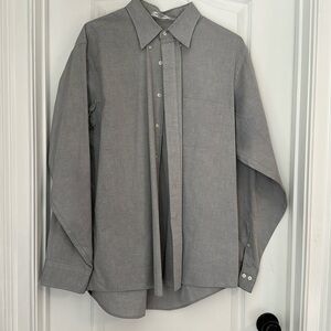 Van Heusen Grey Long Sleeve Button Up Shirt 17.5 36/37